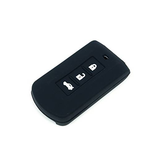 미쓰비시 실리콘 Protecting 키 케이스 커버 3 버튼 케이스 홀더 (블랙)