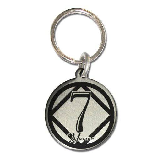 Serenity is Forever 7 Year NA Narcotics Anonymous 기념일 Medallion 키체인,키링,열쇠고리 클린 생일 3rd 스텝 기도