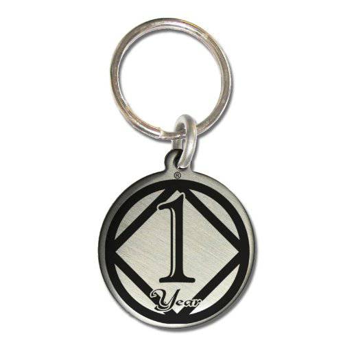 Serenity is Forever 1 Year NA Narcotics Anonymous 기념일 Medallion 키체인,키링,열쇠고리 클린 생일 3rd 스텝 기도