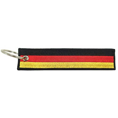 독일 깃발 키링, 열쇠고리, 키체인, 100% 자수