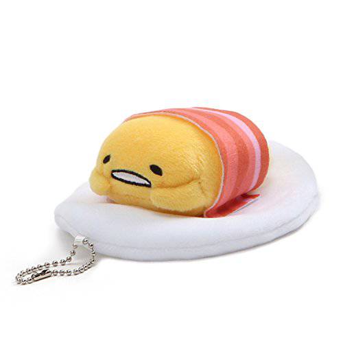 GUND Gudetama  구데타마 “Lazy Egg Bacon” Stuffed Animal Plush 키체인,키링,열쇠고리 4.5