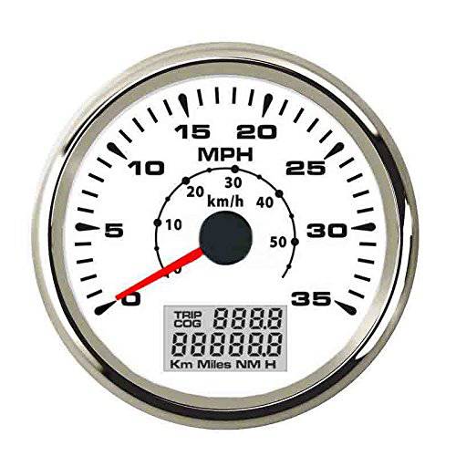 ELING  선박 오토 GPS 속도계 Speedo Velometer 0-35MPH 0-55KM/ H 주행거리계 사용량 백라이트 85mm