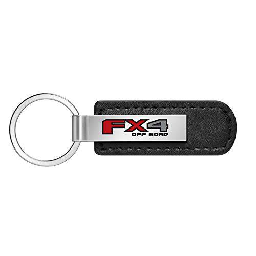 iPick Image - 포드 블랙 가죽 스트랩 키링, 열쇠고리, 키체인 - F-150 FX4 오프로드