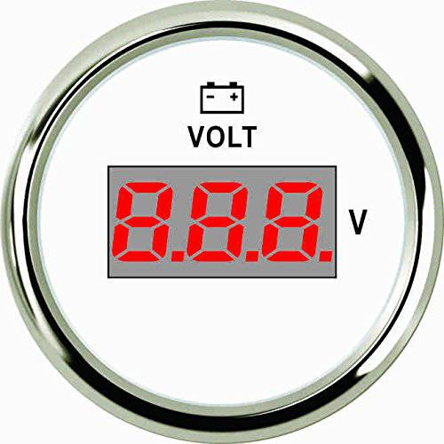 ELING  디지털 전압계 전압 게이지 8-32V 백라이트 52mm(2)