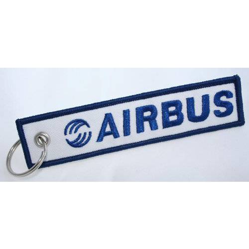 Airbus Pilot Aviation 키링, 열쇠고리, 키체인 - Airbus 항공기 - 직물 키 태그 - 항공기 비행기 Airbus
