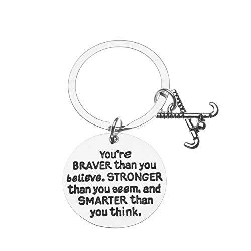 필드 Hockey 장식 키체인,키링,열쇠고리, 아름다운 You’re Braver Than You Believe, Stronger Than You Seem& Smarter You 생각한다 쥬얼리, 필드 Hockey 선물 플레이어 and 팀