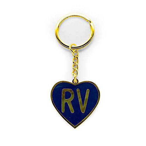 Camco Life is 보다나은 at The Campsite 레드 TearHeart RV Keychain-Gold 링 차량용 포브 and 키 (53287)
