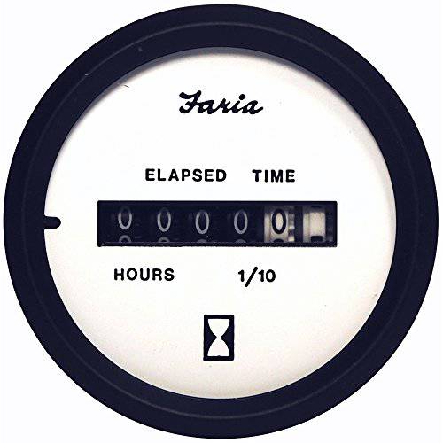 Faria 12913 유로 디지털 시간계 (12-32 VDC) - 2, 화이트