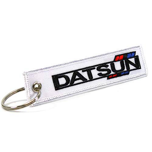 DATSUN Jet 태그 키링, 열쇠고리, 키체인 1 인치 x 5 Inches - 화이트