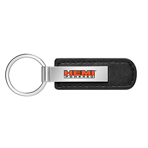 iPick Image - HEMI 5.7 리터 in 컬러 블랙 가죽 스트랩 키링, 열쇠고리, 키체인 Key-Ring 닷지 챌린저 충전기 지프 램