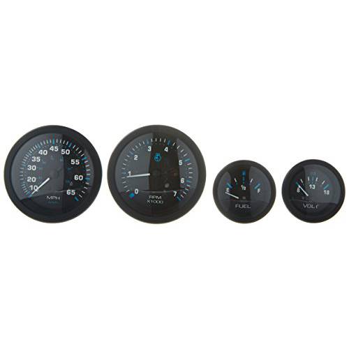 시에라 인터네셔널 이클립스 4-Gauge 아웃보드 키트 포함 속도계, 타코미터,  전압계&  연료 게이지