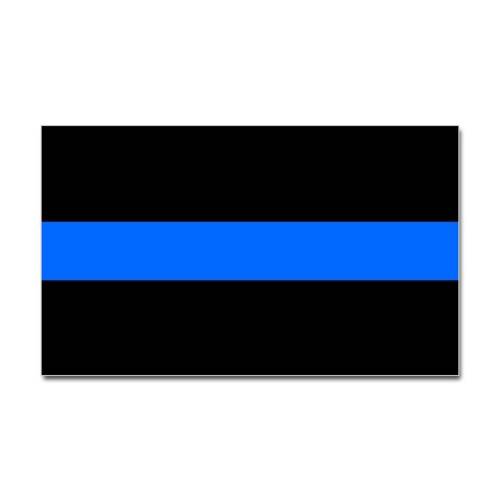 Thin 블루 라인 Police Sheriff 차량용 데칼 스티커 - 블루 블랙