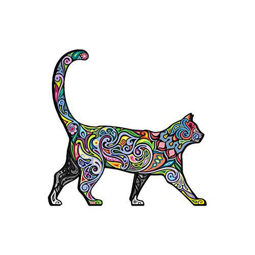 Cheerful 고양이 패턴 차량용 범퍼 스티커 데칼 5 X 5
