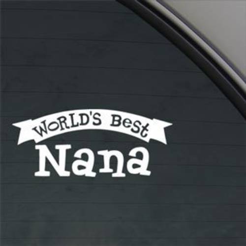 CMI 165 Worlds Best Nana 데칼 차량용 트럭 창문 스티커 | 화이트 | 7 W X 3 H