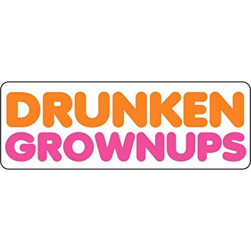 Drunken Grownups Funny 비닐 스티커 5 인치 싱글 팩