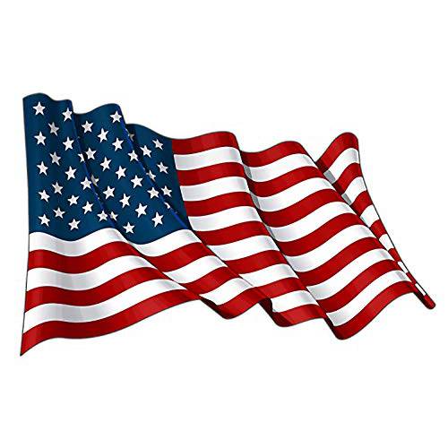 USA 깃발 스티커 범퍼 스티커 차량용 데칼 선물 Patriotic 아메리칸 웨이브 United States 5x3 인치