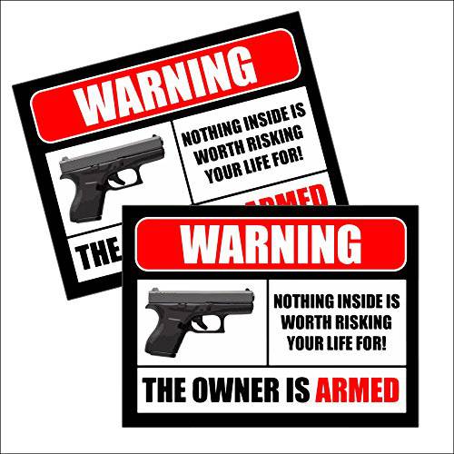 2nd Amendment Handgun Pistol Gun Owners 경고 세큐리티 스티커 데칼 10002
