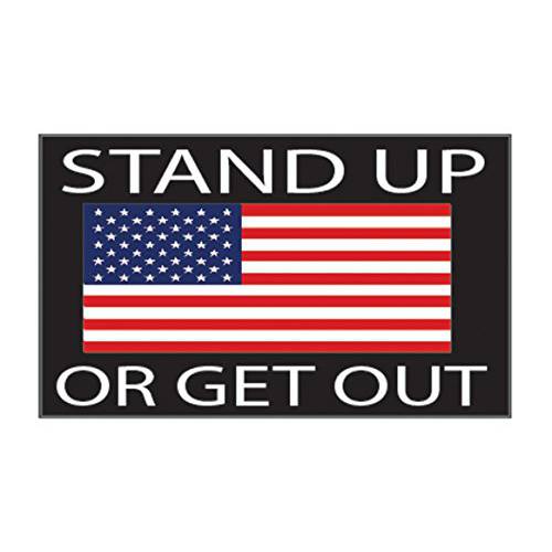 Rogue River Tactical  아메리칸 깃발 지지대 Up Or Get Out USA Patriotic Stars and Stripes 오토 범퍼 스티커 비닐 데칼 차량용 트럭 RV SUV 보트 지원 US 밀리터리 (1 팩)