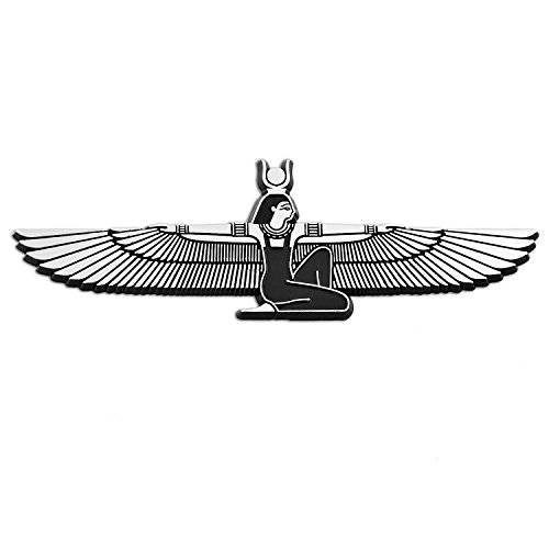 Winged Isis 플라스틱 오토 엠블렘, 앰블럼 - [Silver][5 3/ 4’’ x 2’’]