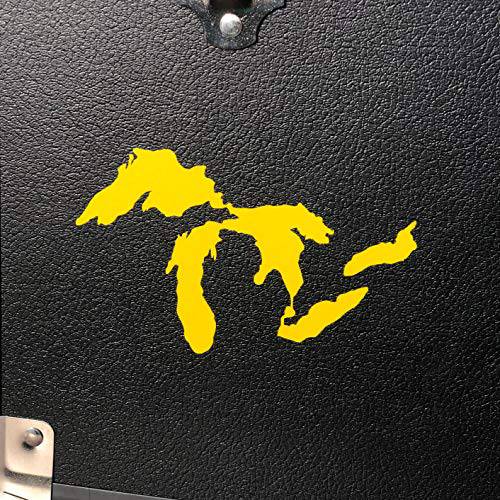 Great Lakes Michigan 프리미엄 내후성 비닐 차량용 데칼 범퍼 스티커 옐로우 스탠다드
