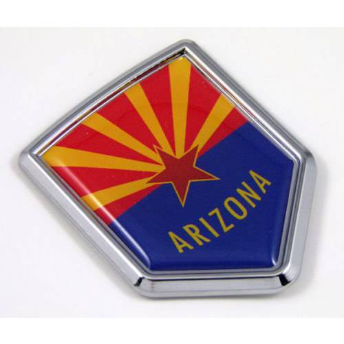Arizona AZ USA State 깃발 차량용 크롬 엠블렘, 앰블럼 데칼 스티커 자전거 노트북 보트 3dd 스티커 배지