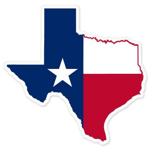 Texas State 맵 깃발 차량용 범퍼 창문 스티커 4 x 4