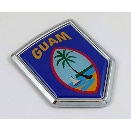 Guam 깃발 데칼 차량용 크롬 엠블렘, 앰블럼 스티커 배지 미국 아일랜드