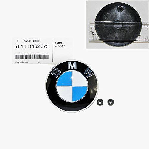 BMW  후드 엠블렘, 앰블럼 로고 배지 라운델 82mm 정품 OE 51148132375+  그로밋 51141807495