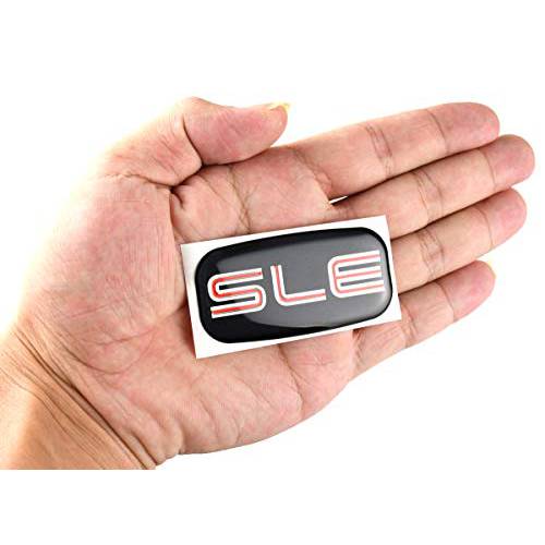 SLE 네임플레이트 엠블렘, 앰블럼 3D 배지 교체용 GMC 쉐보레 시에라 서버번 유콘 1500 2500 3500 (크롬/ 레드)