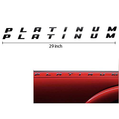 2pcs 플래티늄 엠블럼 사이드 배지 네임플레이트 3D 교체용 F150 F250 F350 플래티늄 매트 블랙