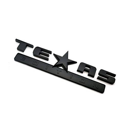 Muzzys Texas 에디션 광택 BLACKED OUT 3M 부착형, 스티커 엠블렘, 앰블럼 배지 FITS GMC 시에라 쉐보레 실버라도 서버번 타호 포드 F150 닷지 램 닛산 타이탄 트럭