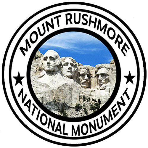 로그 강 전술 마운트 Rushmore National Monument 공원 스티커 5 라운드 자동차 오토 데칼