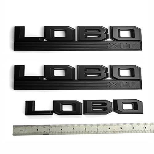 3X OEM 로보 XLT 사이드 펜더 엠블렘, 앰블럼 3D 테일게이트 배지 150 정품 파츠 블랙