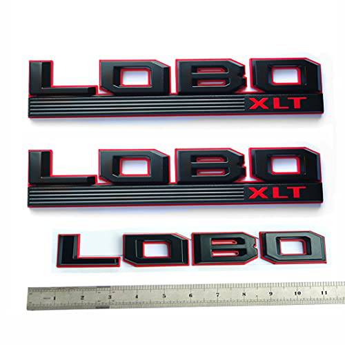 3pcs OEM 로보 XLT 사이드 펜더 엠블렘, 앰블럼 3D 테일게이트 배지 150 정품 파츠 블랙 레드