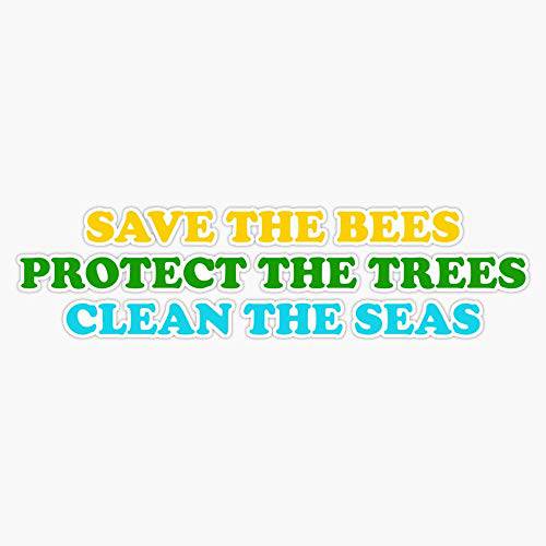 EMC 그래픽 Save The Bees 프로텍트 The Trees 클린 The 오션 비닐 방수 스티커 데칼 자동차 노트북 벽면 창문 범퍼 스티커 5