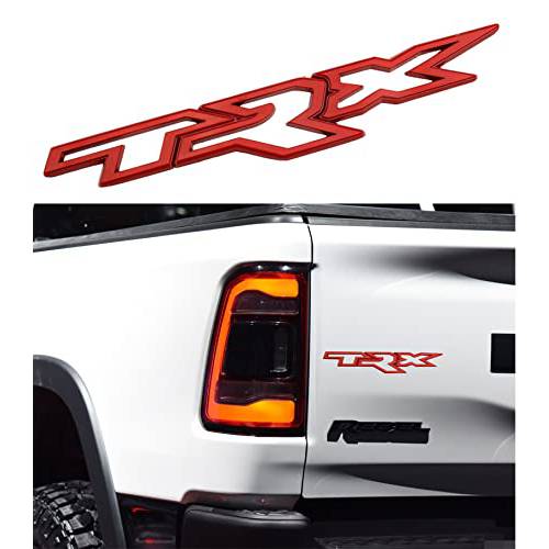 TRX 자동차 엠블렘, 앰블럼 3D 디자인 메탈 자동차 엠블렘, 앰블럼 스티커 닷지 램 트럭 큰 혼 Rebel (레드)