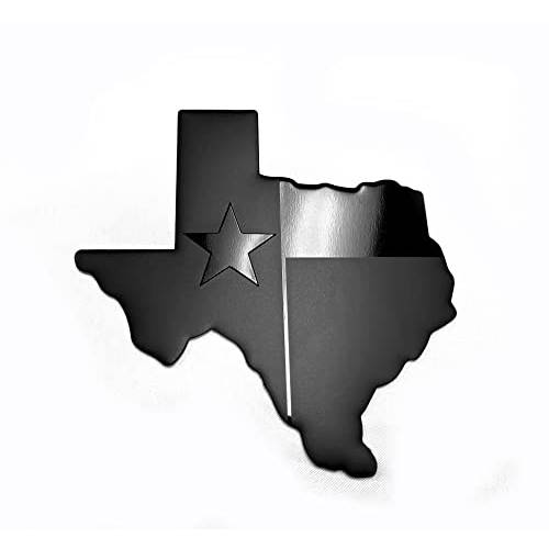 eVerHITCH Texas State 깃발 메탈 깃발 오토 펜더 엠블렘, 앰블럼 자동차 트럭 (4x3, 블랙)