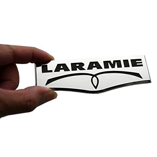 1x Laramie 엠블렘, 앰블럼 3D 배지 배지 네임플레이트 테일게이트 스티커 데칼 교체용 1500 2500 3500 트렁크 (크롬)