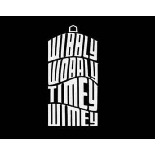Dr. Who Wibbley Wobbley Timey Wimey 데칼 비닐 Sticker|Cars 트럭 밴 벽 노트북| 화이트 |5.5 x 2.75 in|LLI210
