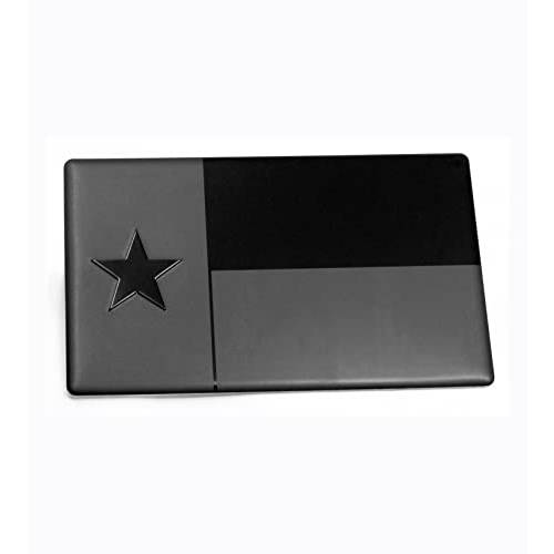 Texas State 메탈 깃발 오토 엠블렘, 앰블럼 자동차 트럭 (5x3, 블랙 1-Pack)