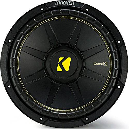 Kicker CompC 싱글 10 인치 500 와트 맥스 듀얼 보이스코일 4 옴 차량용 서브우퍼
