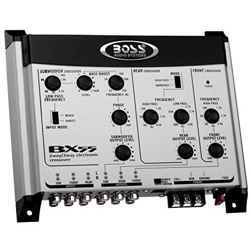 BOSS Audio Systems BX55 2 3 웨이 Pre-Amp 차량용 전자제품 크로스오버 리모컨 서브우퍼 컨트롤