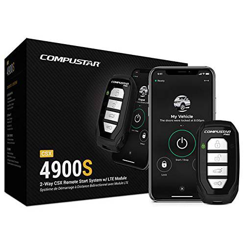 Compustar CSX4900-S 4-Button 2-Way, 3000’ 원격시동장치 w/ 드론 X1LTE