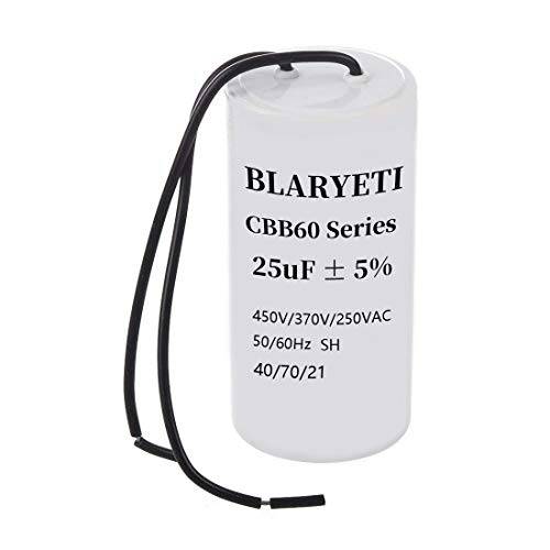 BLARYETI CBB60 25uF 모터 런닝 콘덴서 시작 콘덴서  에어컨 AC 450V/ 370V/ 250V 50/ 60Hz 5%
