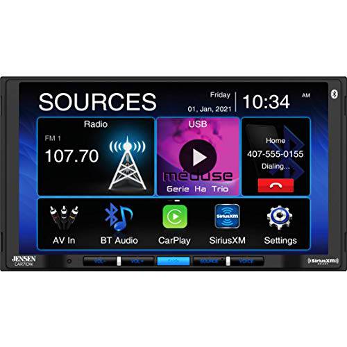 젠슨 CAR710W 7” Mechless 멀티미디어 리시버 무선 애플 CarPlay l 지원 안드로이드 디바이스 l SiriusXM-Ready l Built-in 블루투스