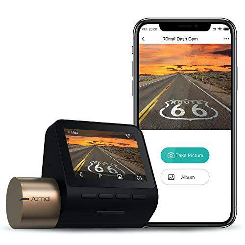 70mai 블랙박스 라이트, 스마트 자동차 카메라 1080p, 와이파이 블랙박스era 자동차 소니 IMX307, 2 LCD 스크린, 주차 모니터, G-Sensor, 슈퍼 나이트 비전, 루프 레코딩, iOS/ 안드로이드 휴대용 어플 와이파이 (2021)