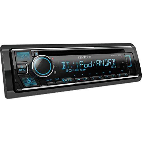 Kenwood KDC-BT530U 자동차 스테레오 싱글 Din CD 리시버 블루투스, USB 슬롯