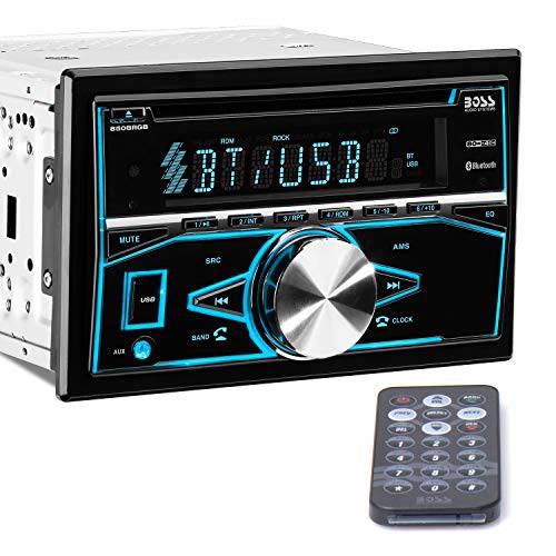 보스 오디오 시스템 850BRGB 자동차 스테레오 - 더블DIN, 블루투스 오디오 and 통화, MP3 플레이어, CD, USB 포트, AUX 입력, AM/ FM 라디오 리시버, 멀티 컬러 조명