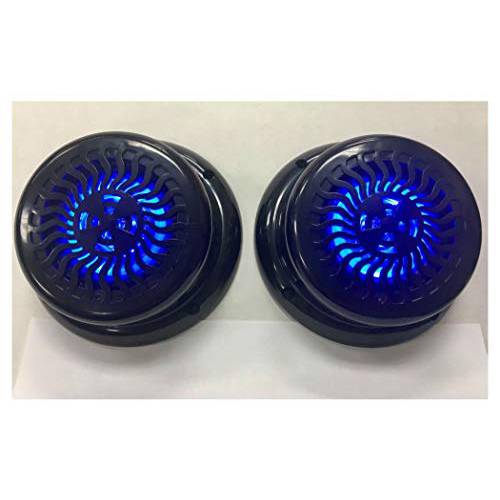 KCHEX 2 블랙 웨이브 블루 LED 5.25 플러시 마운트 스피커 UV 방수