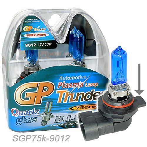 GP Thunder 7500K 9012 9012LL HIR2 PX22d 55W 슈퍼 화이트 제논 Quartz 전조등,헤드램프 라이트 전구 닷지 임팔라 LT Scion TC